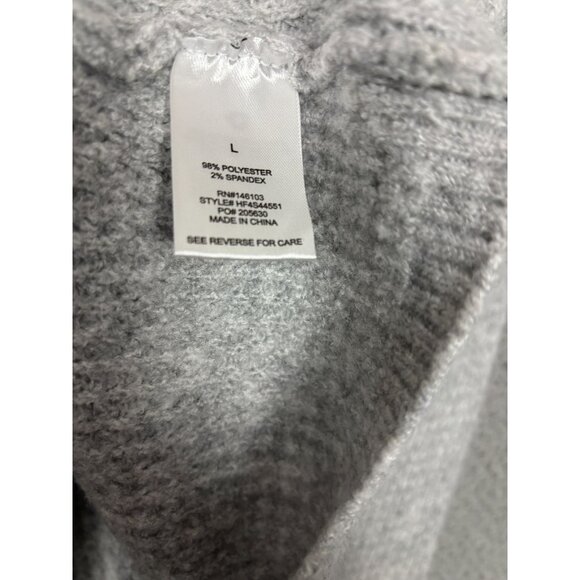 Hippie Rose Juniors' V-Neck Button Front Cropped Cardigan Gray Size Large NWT's - Picture 7 of 8